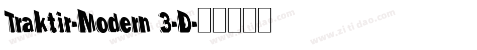 Traktir-Modern 3-D字体转换